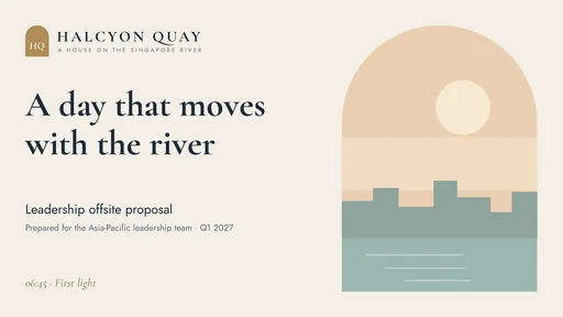 Halcyon Quay concept presentation, slide 1